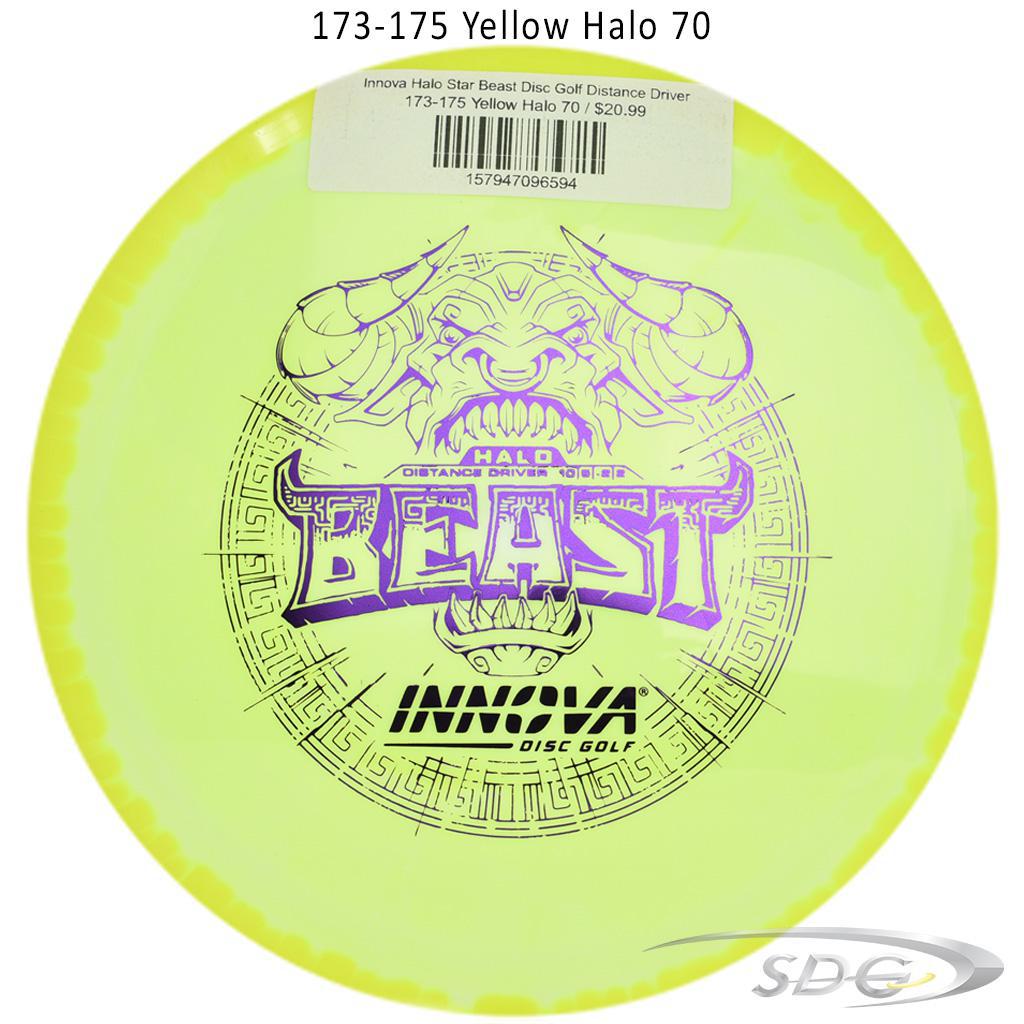 innova-halo-star-beast-disc-golf-distance-driver 173-175 Yellow Halo 70