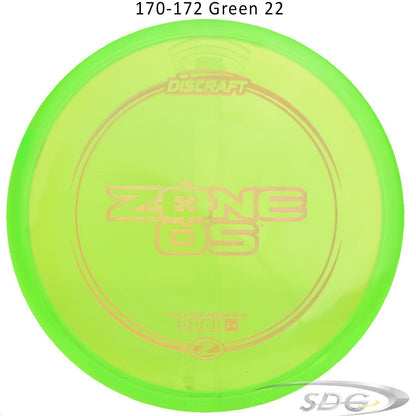 discraft-z-line-zone-os-disc-golf-putter 170-172 Green 22