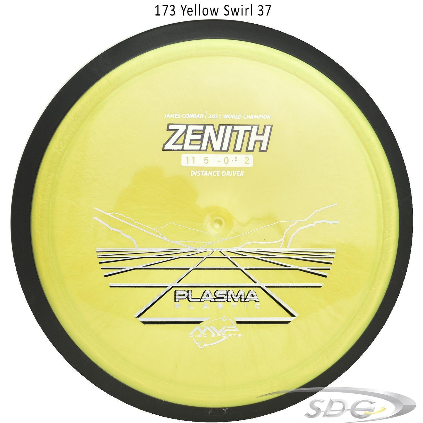 mvp-plasma-zenith-disc-golf-distance-driver 173 Yellow Swirl 37 