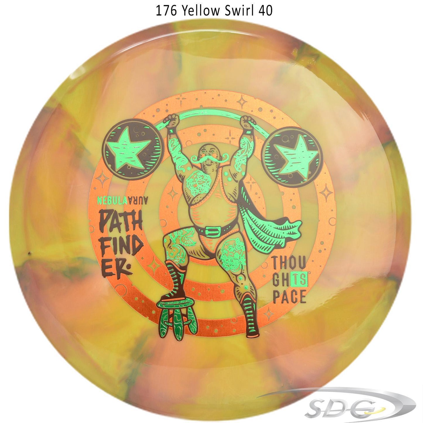 tsa-nebula-aura-pathfinder-strong-man-disc-golf-mid-range 176 Yellow Swirl 40 