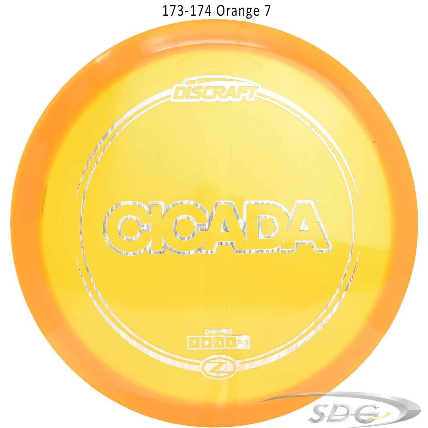 discraft-z-line-cicada-disc-golf-fairway-driver 173-174 Orange 7 