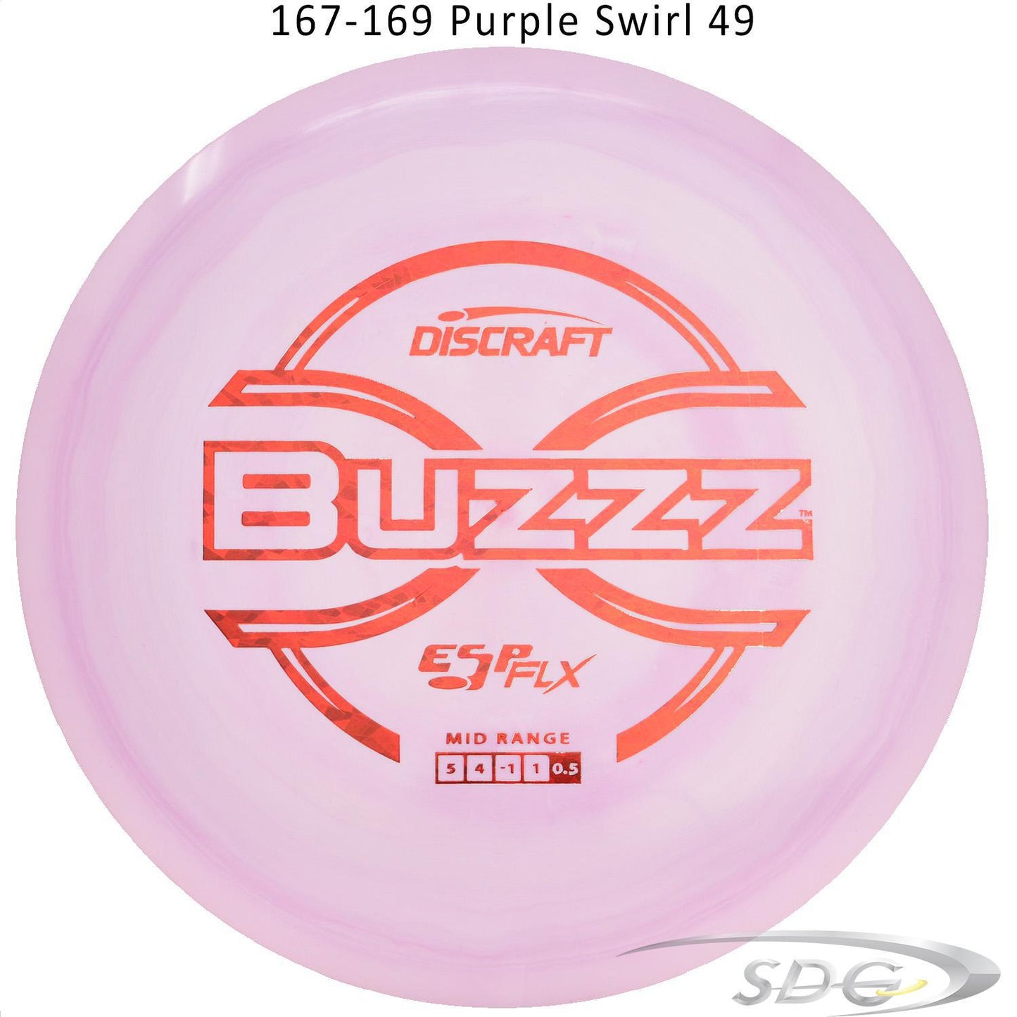 dicraft-esp-flx-buzzz-disc-golf-mid-range 167-169 Purple Swirl 49