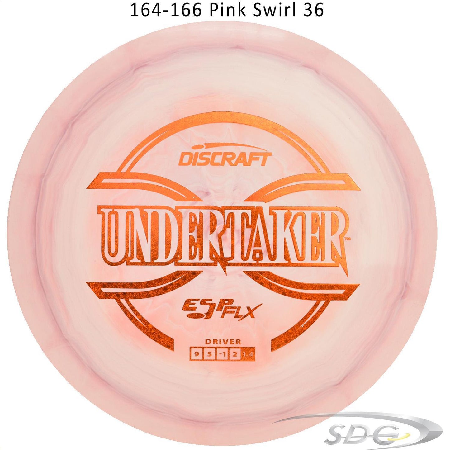 discraft-esp-flx-undertaker-disc-golf-distance-driver 164-166 Pink Swirl 36 