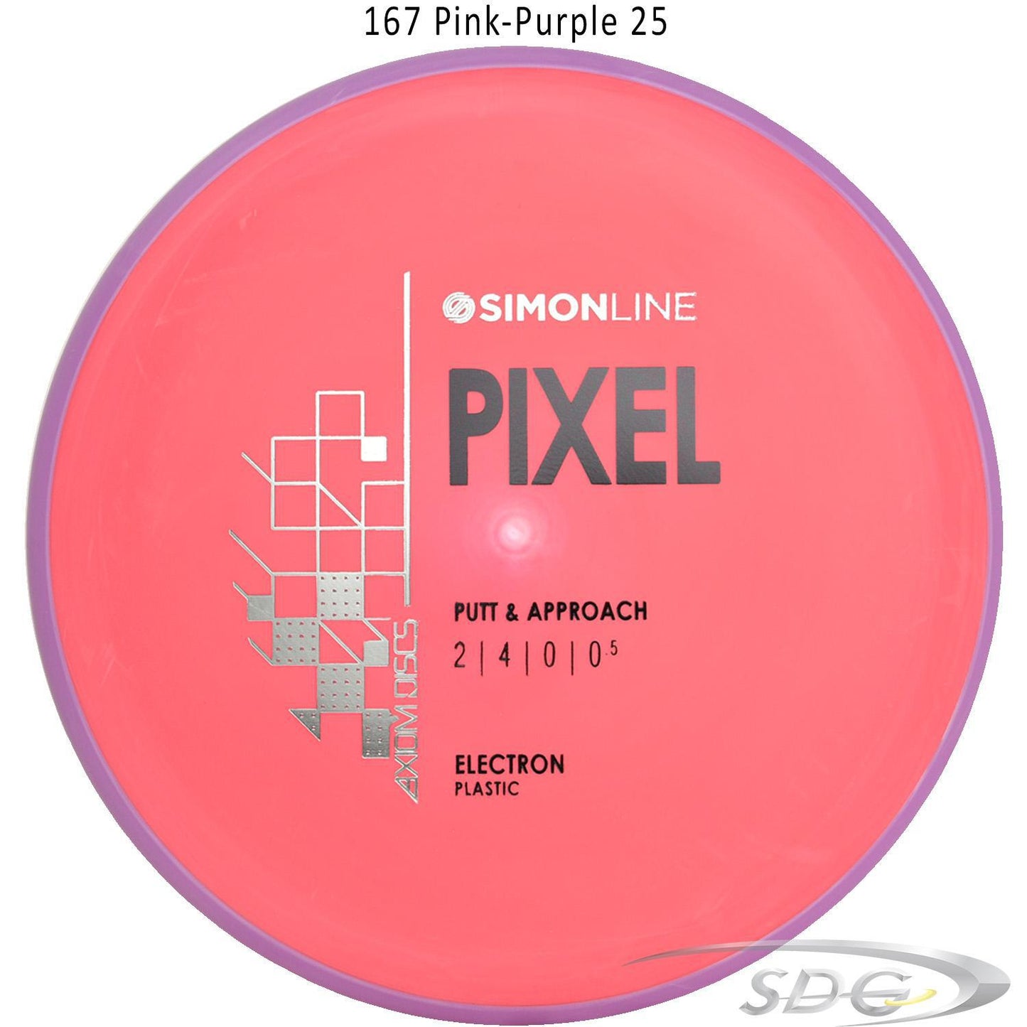 axiom-electron-pixel-medium-simon-line-disc-golf-putter 167 Pink-Purple 25 