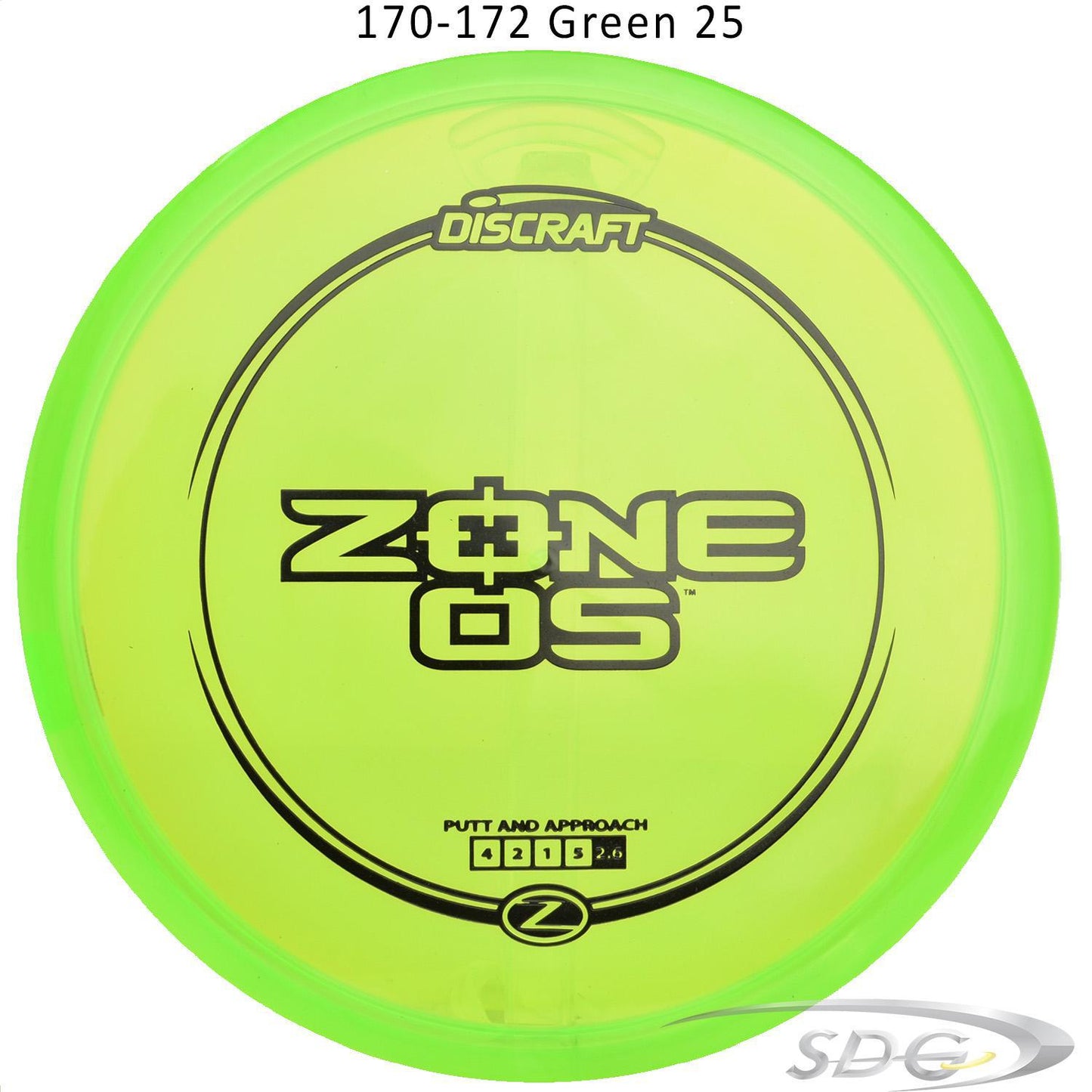 discraft-z-line-zone-os-disc-golf-putter 170-172 Green 25