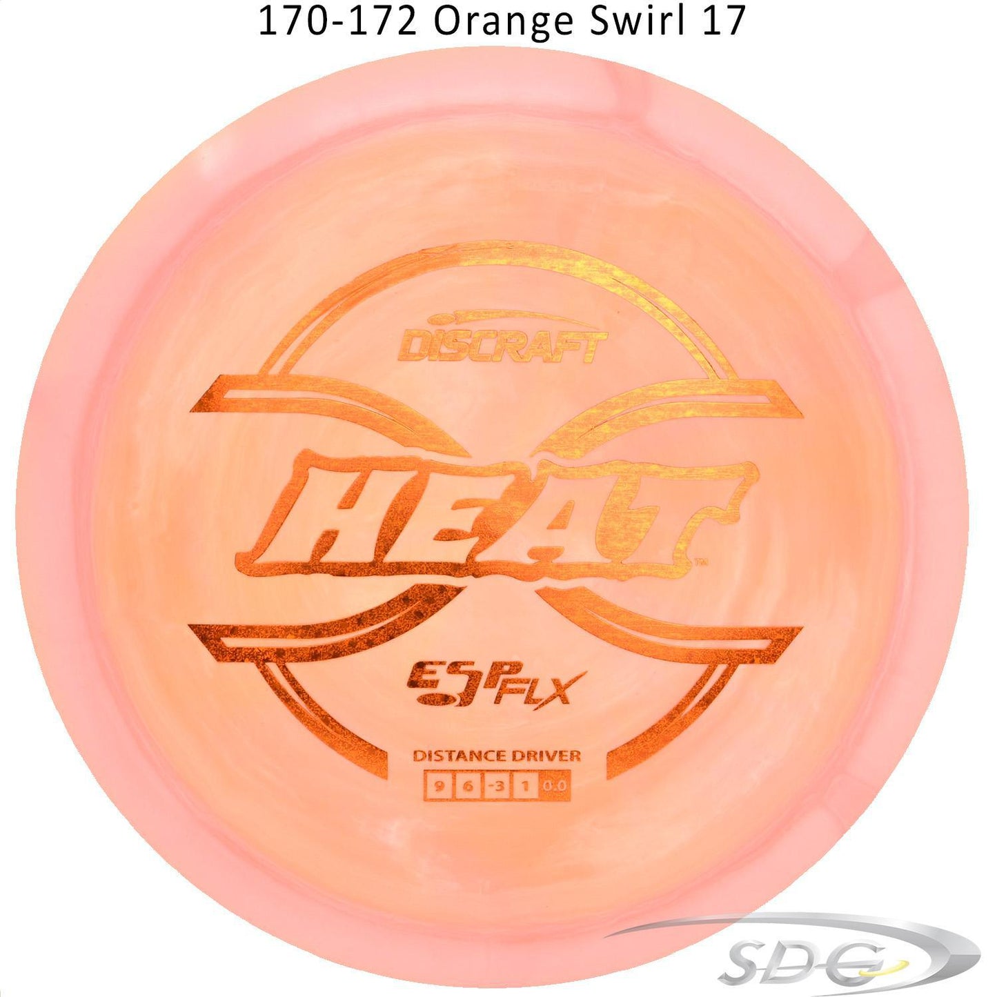 discraft-esp-flx-heat-dis-golf-distance-driver 170-172 Orange Swirl 17 