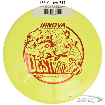 innova-star-destroyer-disc-golf-distance-driver 168 Yellow 311 