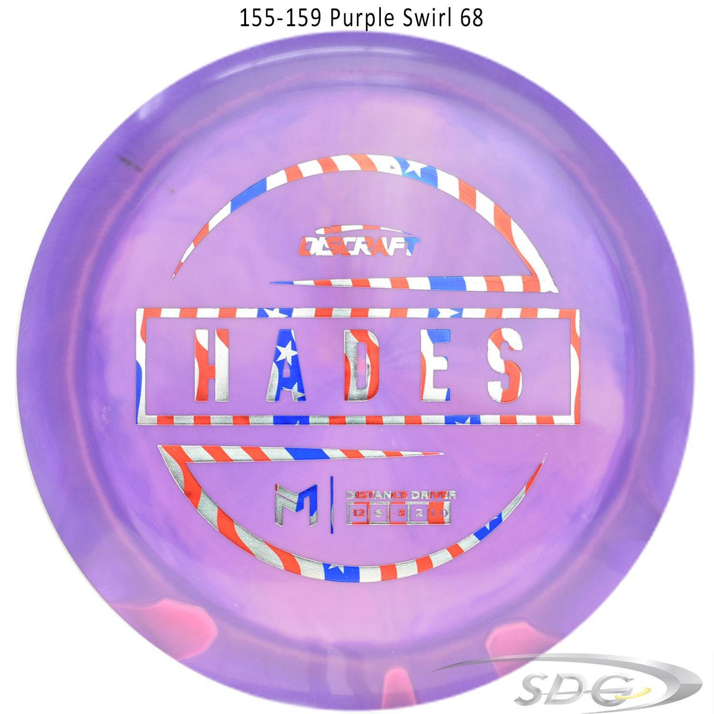 discraft-esp-hades-paul-mcbeth-signature-series-disc-golf-distance-driver-159-150-weights 155-159 Purple Swirl 68 