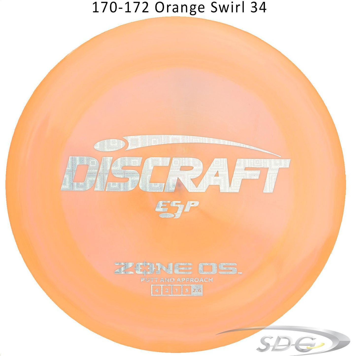 discraft-esp-zone-os-disc-golf-putter 170-172 Orange Swirl 34 