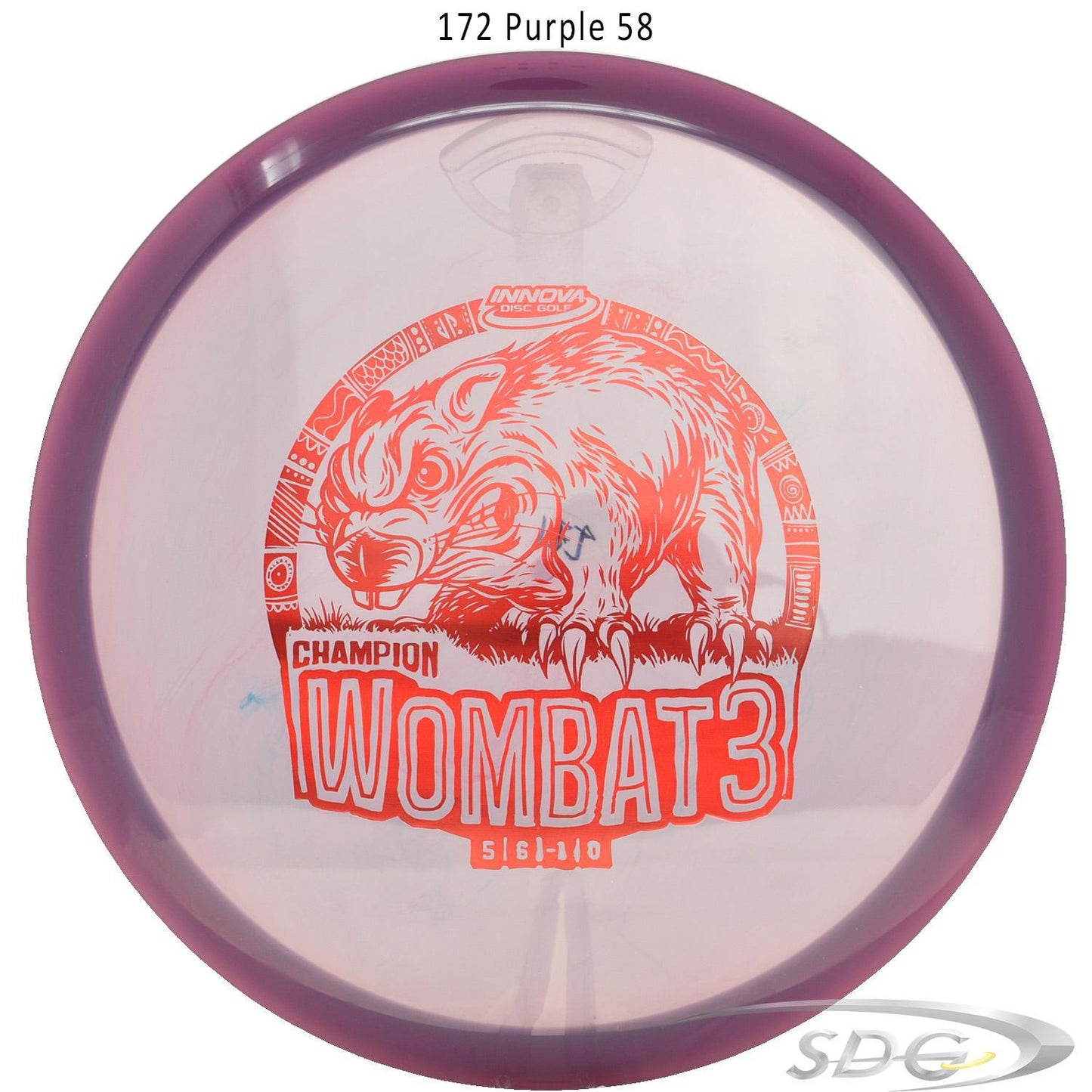innova-champion-wombat3-disc-golf-mid-range 172 Purple 58 