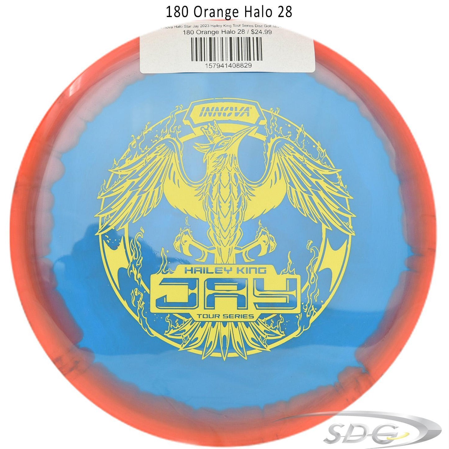 innova-halo-star-jay-2023-hailey-king-tour-series-disc-golf-mid-range 180 Orange Halo 28 