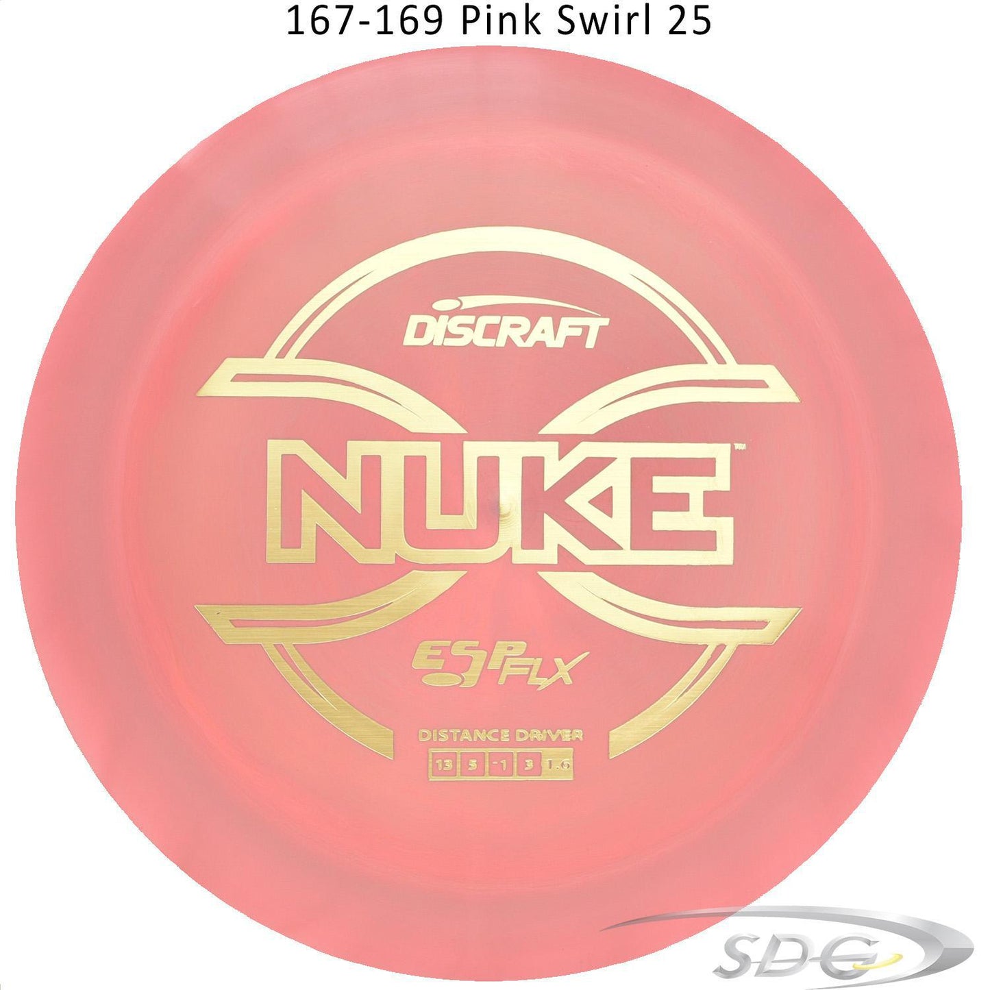 discraft-esp-flx-nuke-disc-golf-distance-driver 167-169 Pink Swirl 25 