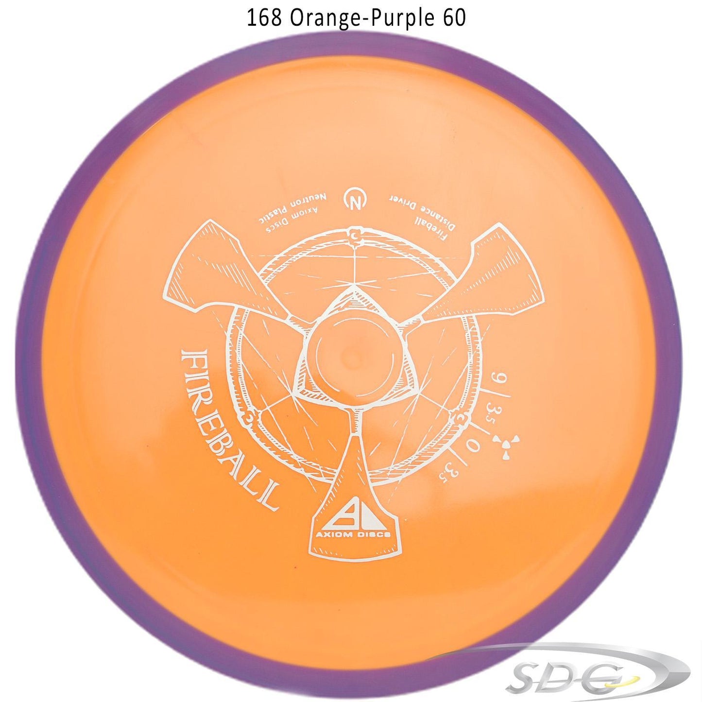 axiom-neutron-fireball-disc-golf-distance-driver 168 Orange-Purple 60