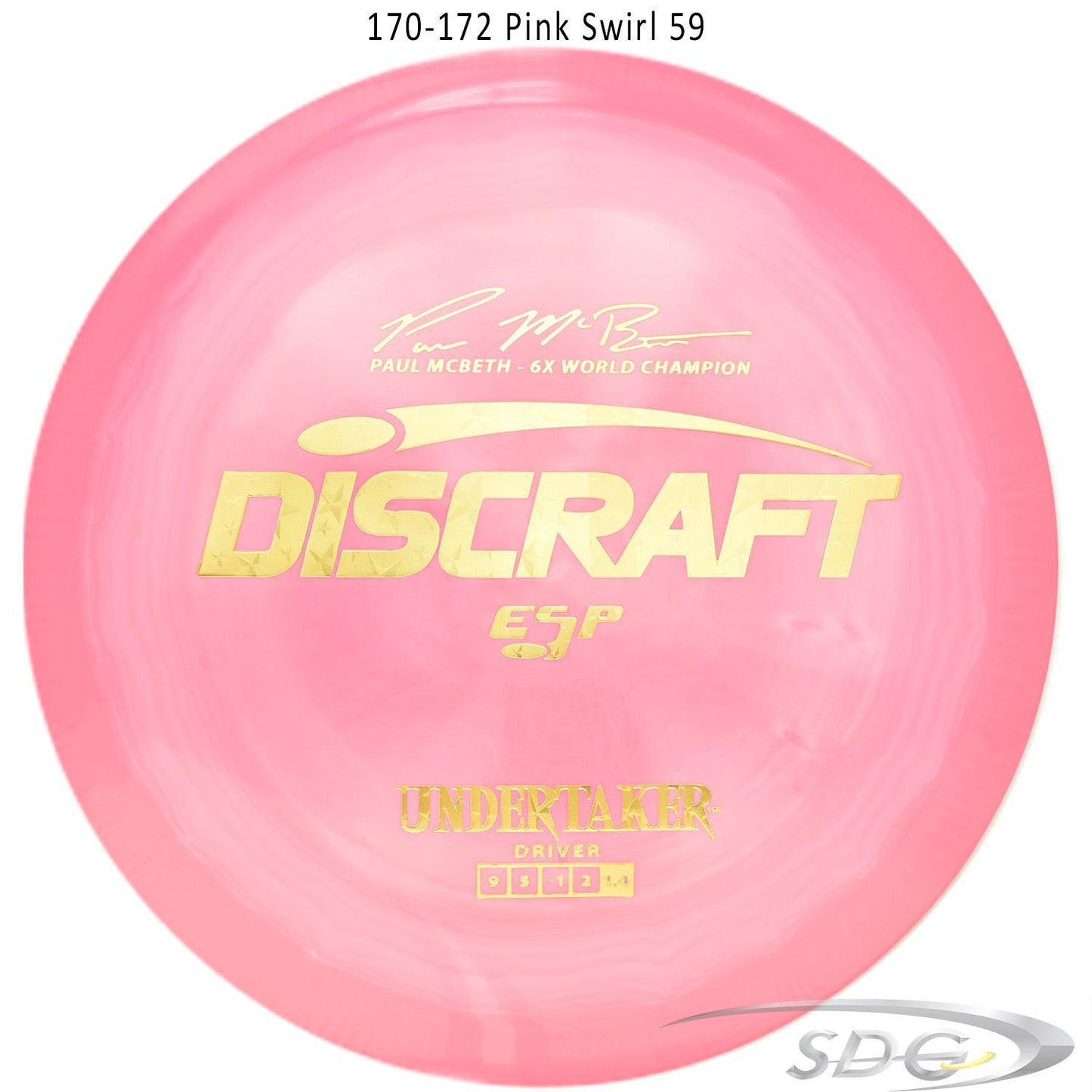 discraft-esp-undertaker-6x-paul-mcbeth-signature-series-disc-golf-distance-driver 170-172 Pink Siwrl 59