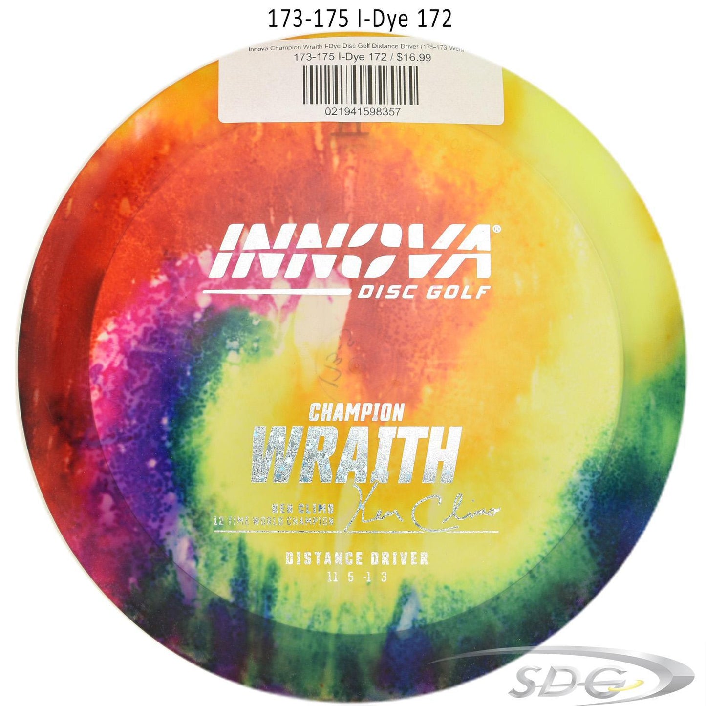 innova-champion-wraith-i-dye-disc-golf-distance-driver 173-175 I-Dye 172 