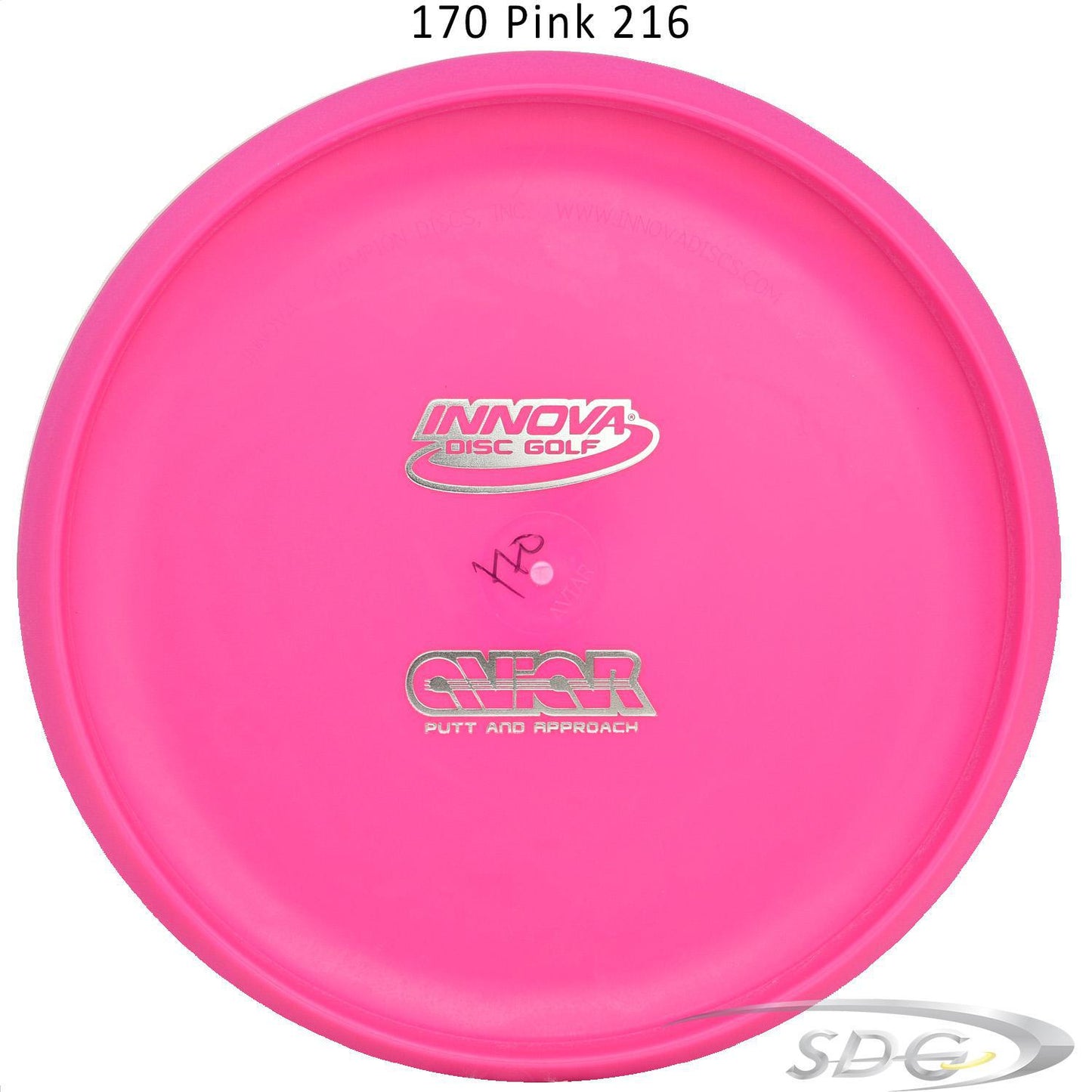 innova-dx-aviar-bottom-stamp-disc-golf-putter 170 Pink 216 