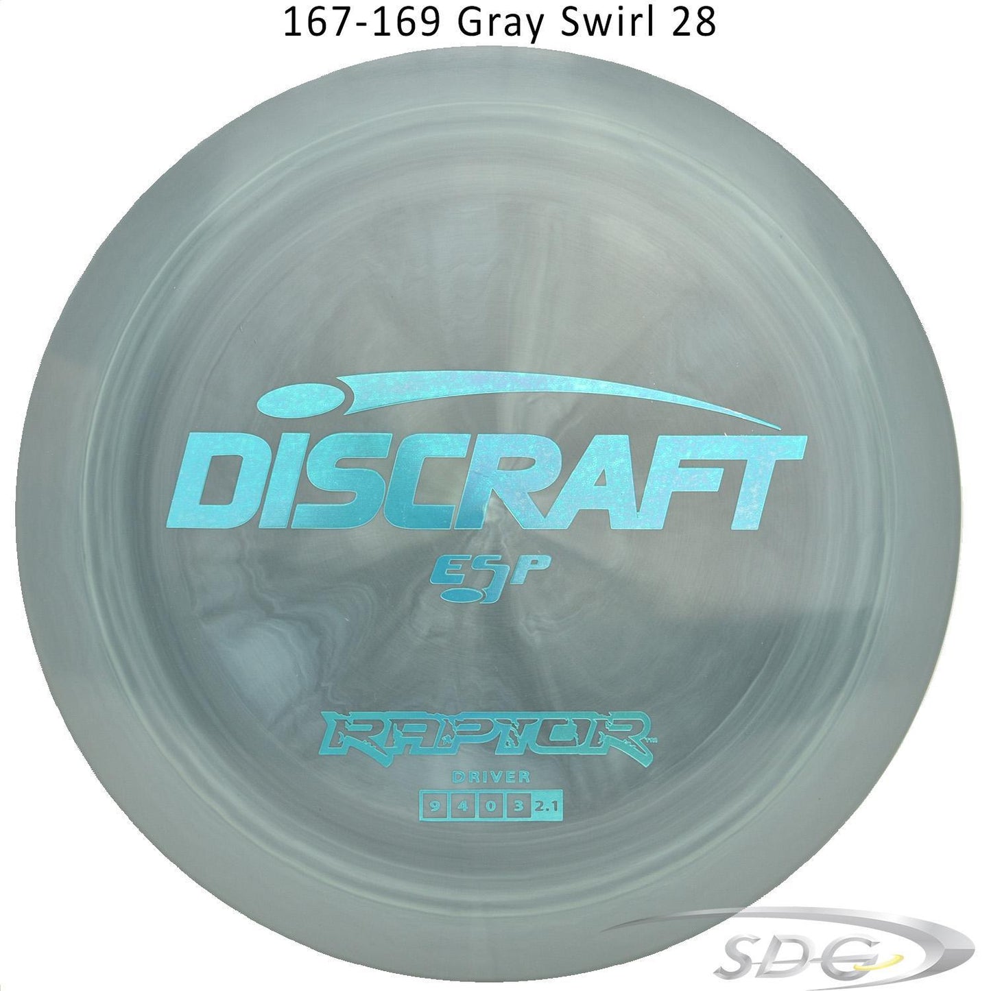 discraft-esp-raptor-disc-golf-distance-driver 167-169 Gray Swirl 28 