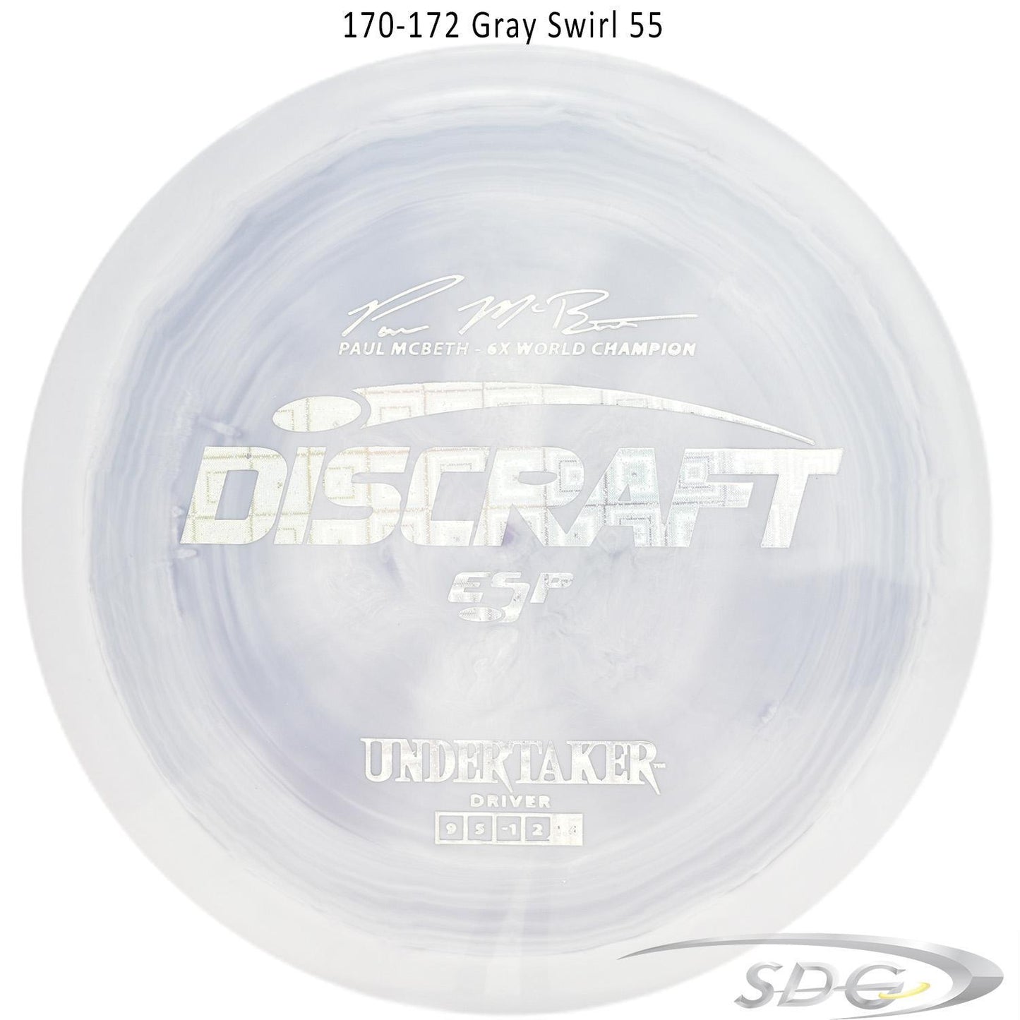 discraft-esp-undertaker-6x-paul-mcbeth-signature-series-disc-golf-distance-driver 170-172 Gray Swirl 55