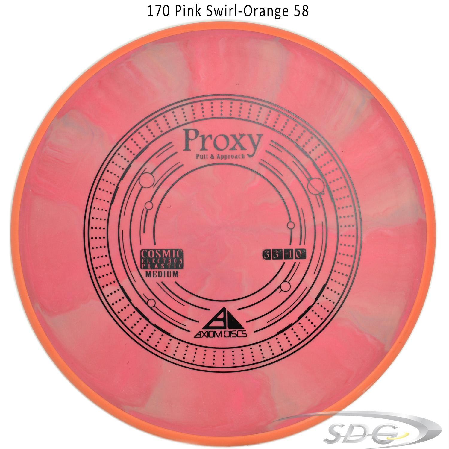 axiom-cosmic-electron-proxy-medium-disc-golf-putt-approach 170 Pink Swirl-Orange 58 