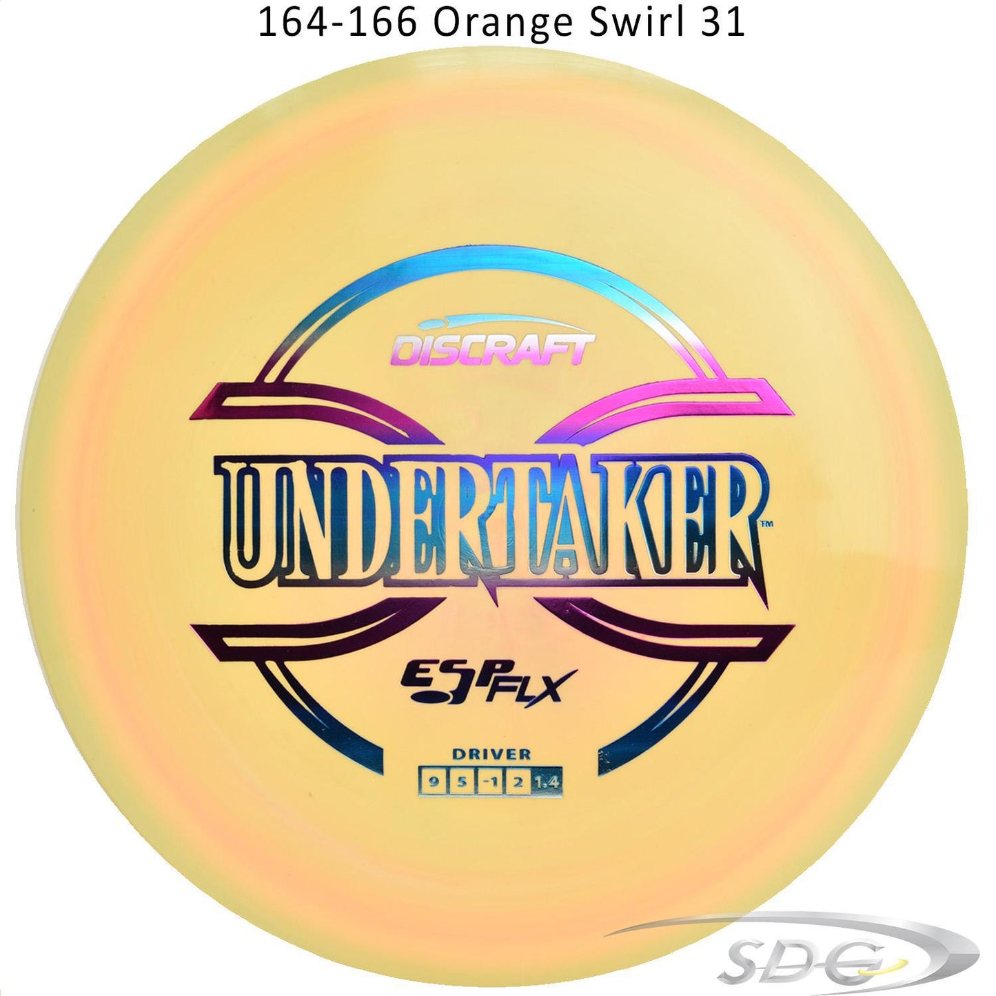 discraft-esp-flx-undertaker-disc-golf-distance-driver 164-166 Orange Swirl 31 