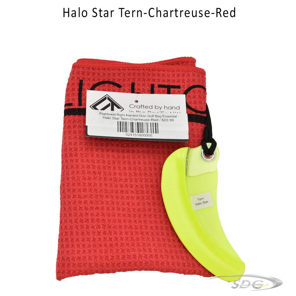 flightowel-right-handed-disc-golf-bag-essential Halo Star Tern-Chartreuse-Red 