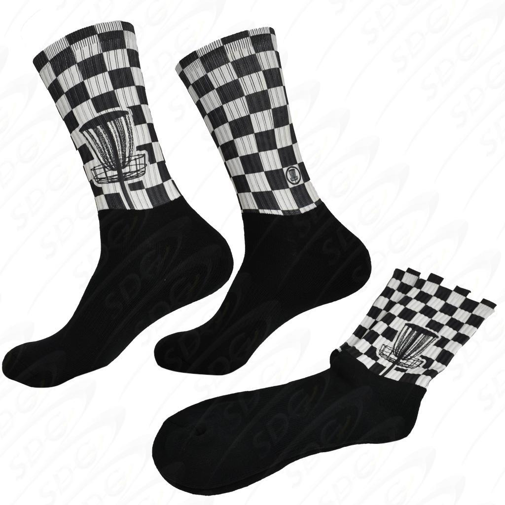 tee-box-sox-disc-golf-apparel Medium-Basket Checkers 