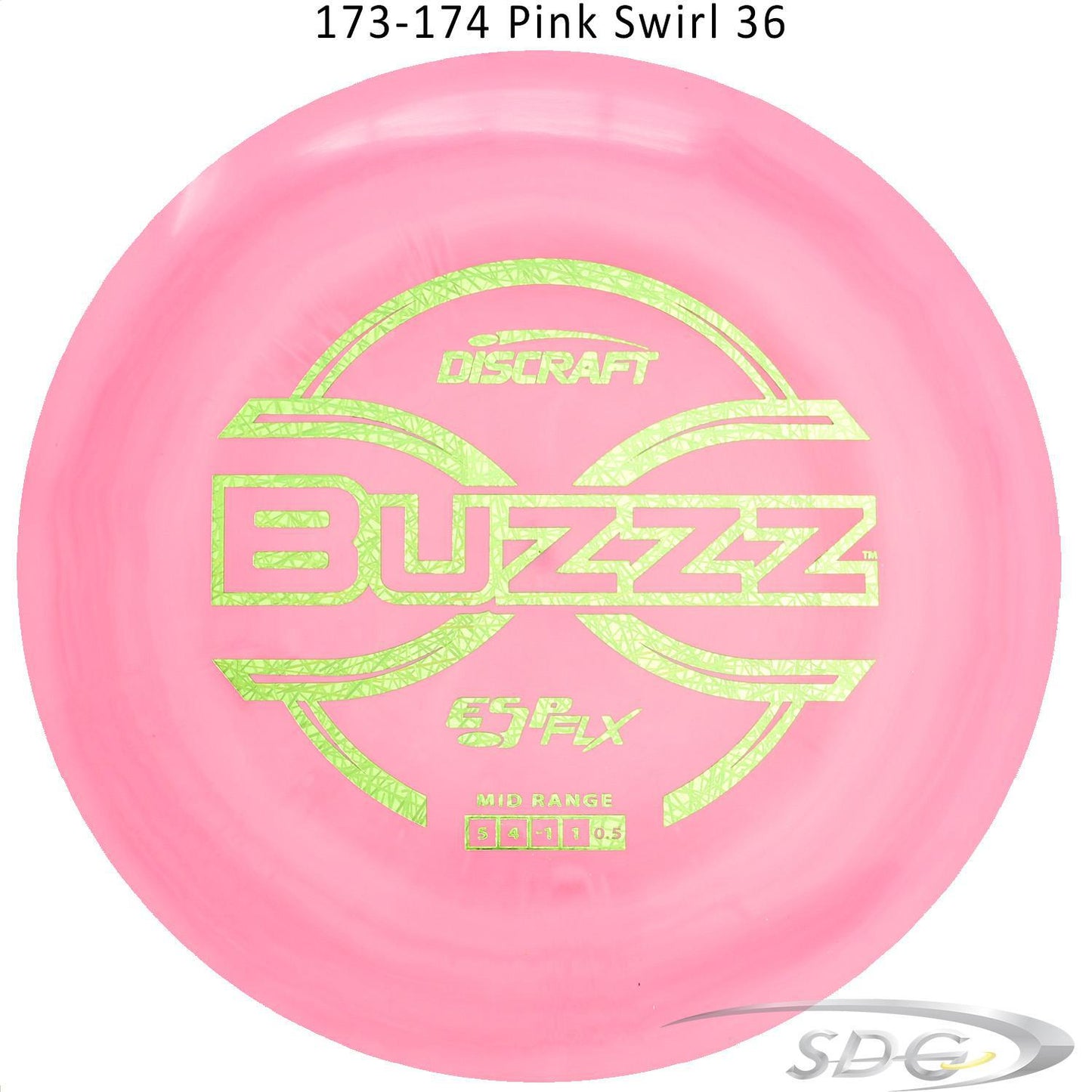 dicraft-esp-flx-buzzz-disc-golf-mid-range 173-174 Pink Swirl 36