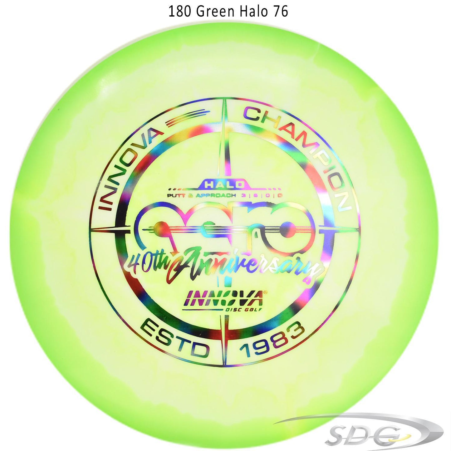 innova-halo-star-aero-40th-anniversary-le-disc-golf-putter 180 Green Halo 76 