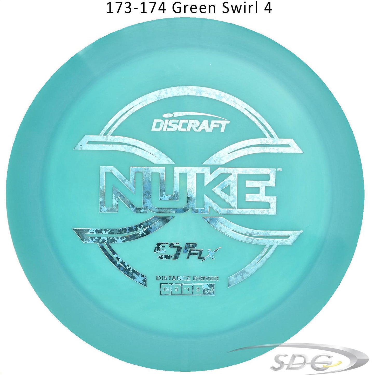 discraft-esp-flx-nuke-disc-golf-distance-driver 173-174 Green Swirl 4 