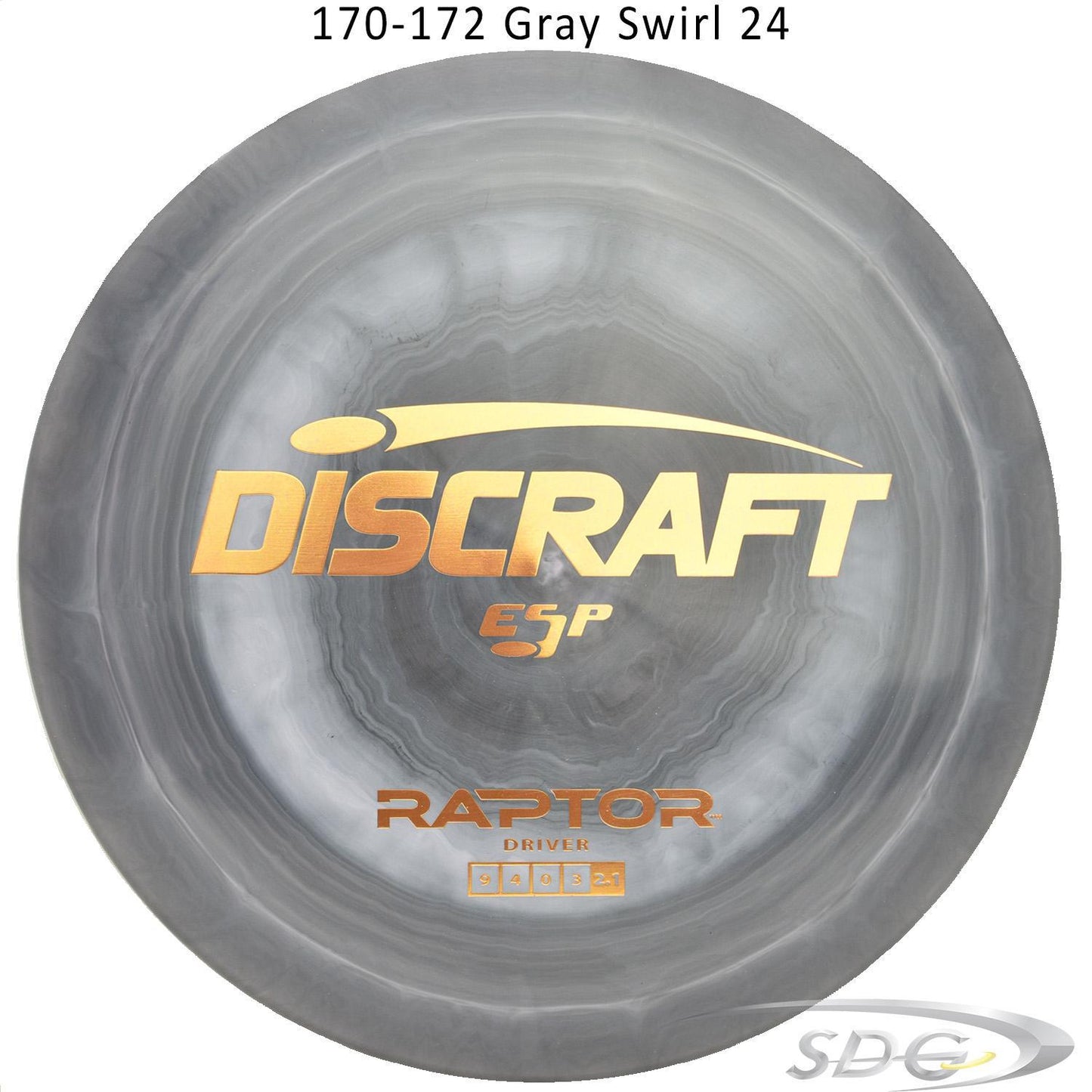 discraft-esp-raptor-disc-golf-distance-driver 170-172 Gray Swirl 24 