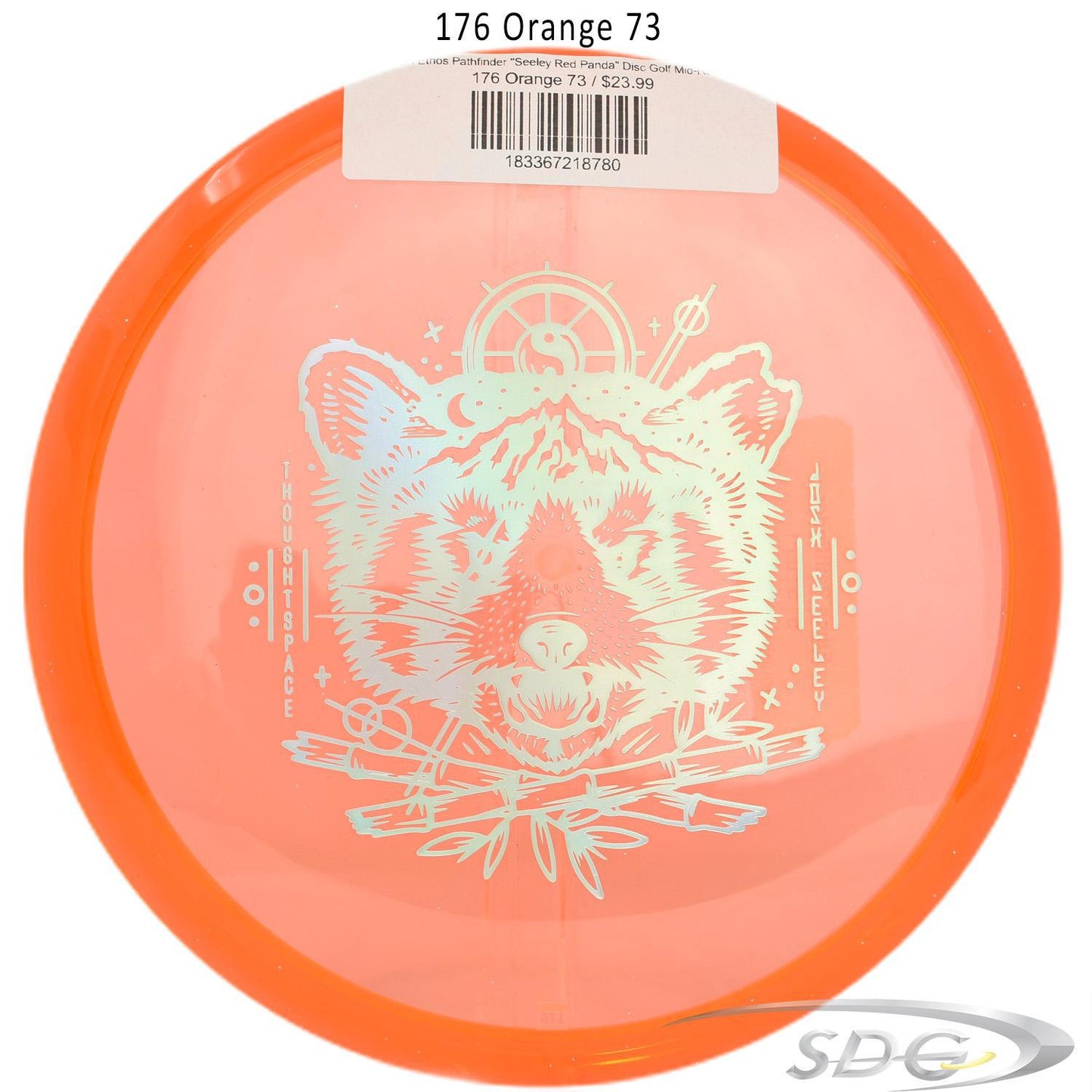 tsa-ethos-pathfinder-seeley-red-panda-disc-golf-mid-range 176 Orange 73 