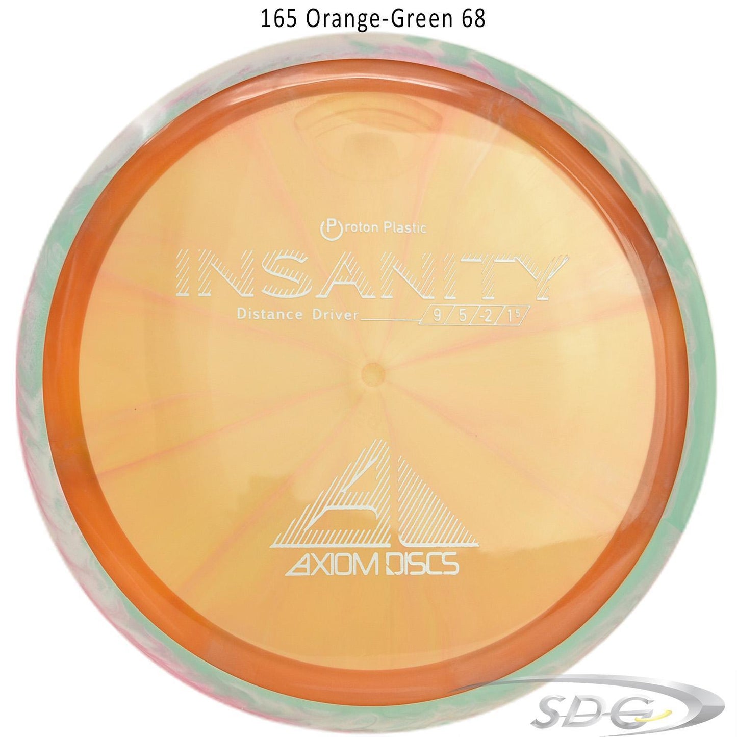 axiom-proton-insanity-disc-golf-distance-driver 165 Orange-Green 68 