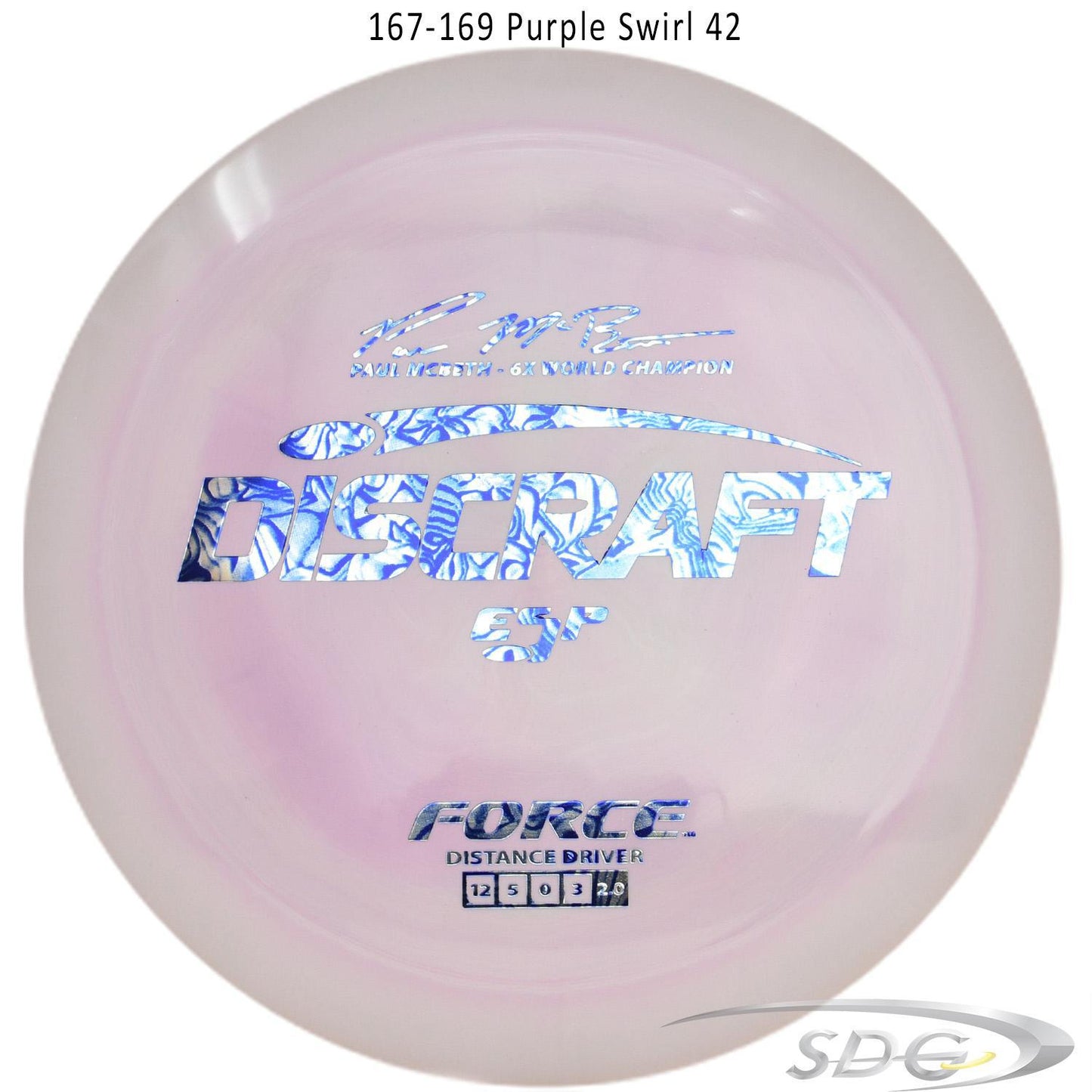 discraft-esp-force-6x-paul-mcbeth-signature-disc-golf-distance-driver-169-160-weights 167-169 Pink Swirl 43 