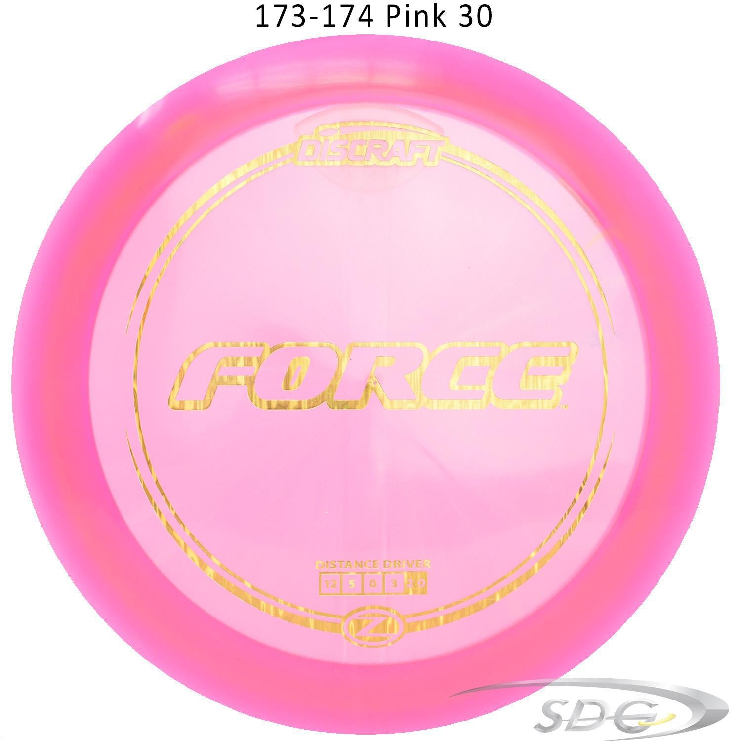 discraft-z-line-force-disc-golf-distance-driver 173-174 Pink 30