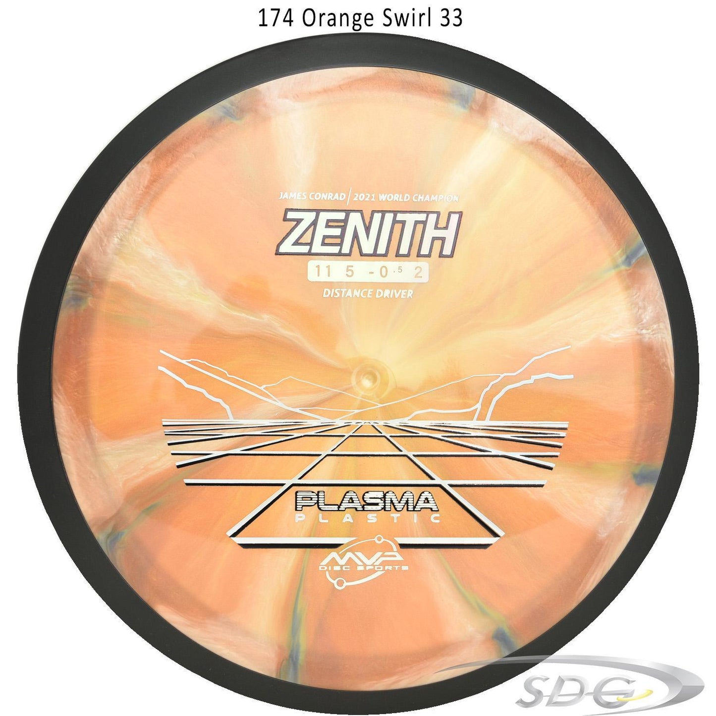 mvp-plasma-zenith-disc-golf-distance-driver 174 Orange Swirl 33 