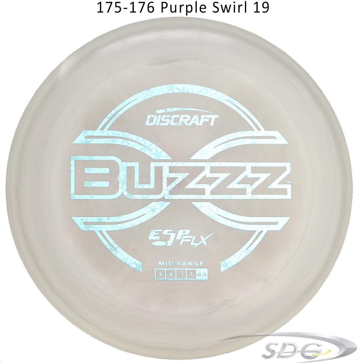 dicraft-esp-flx-buzzz-disc-golf-mid-range 175-176 Purple Swirl 19