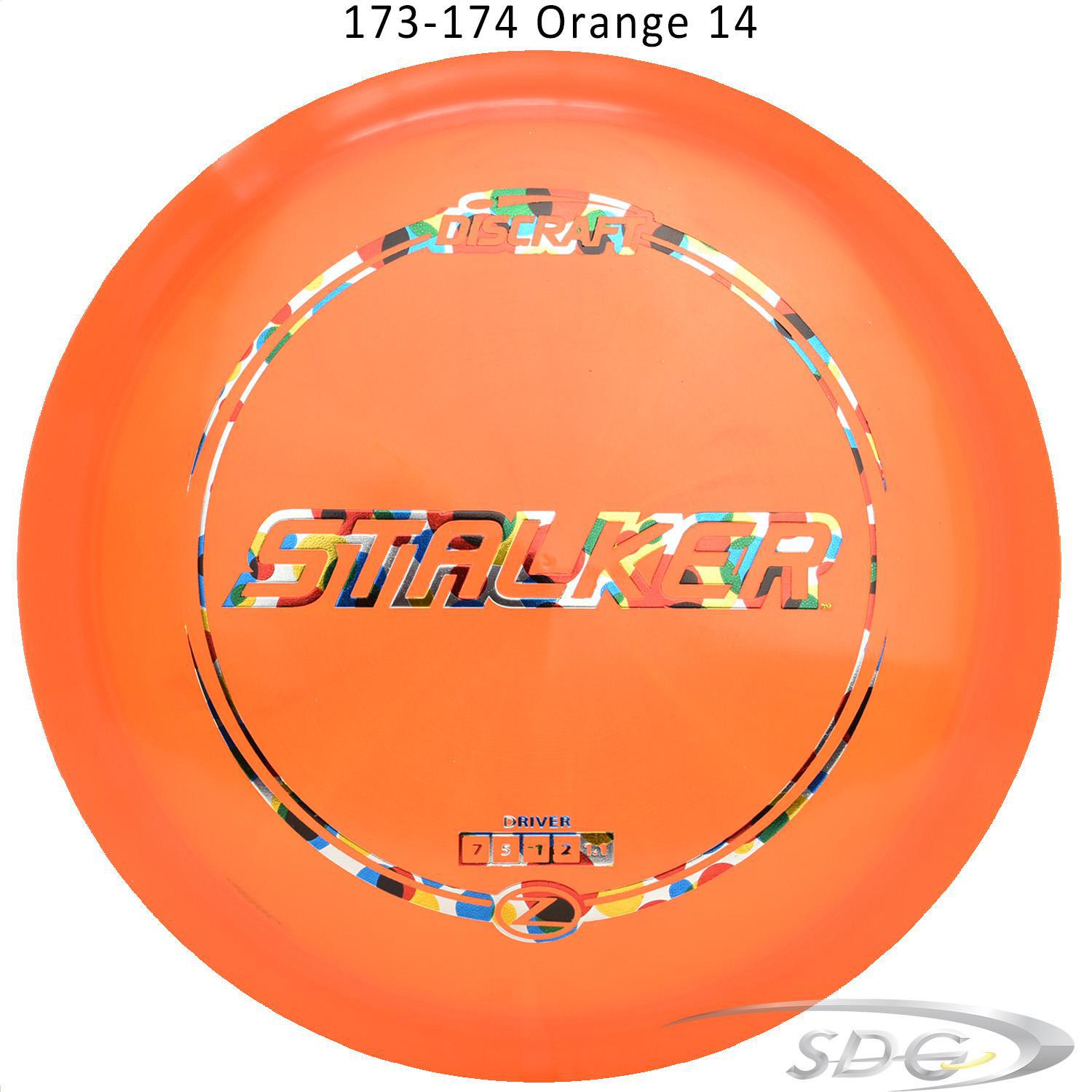 Discraft Z Line Stalker Disc Golf Fairway Driver 173-174 Orange 14