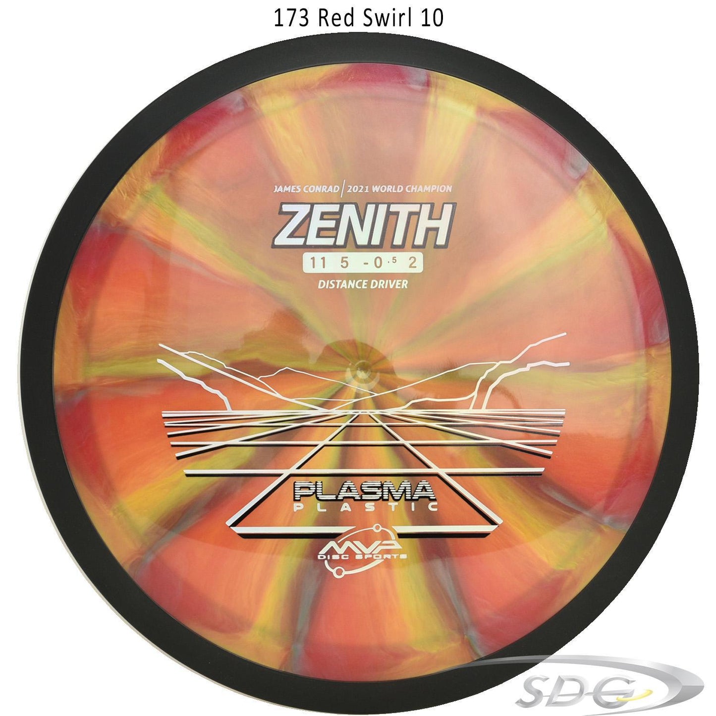 mvp-plasma-zenith-disc-golf-distance-driver 173 Red Swirl 10 