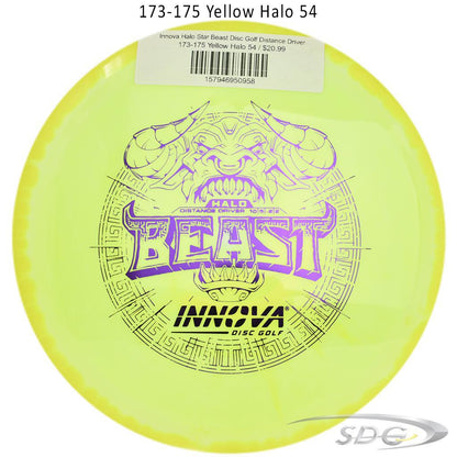 innova-halo-star-beast-disc-golf-distance-driver 173-175 Yellow Halo 54