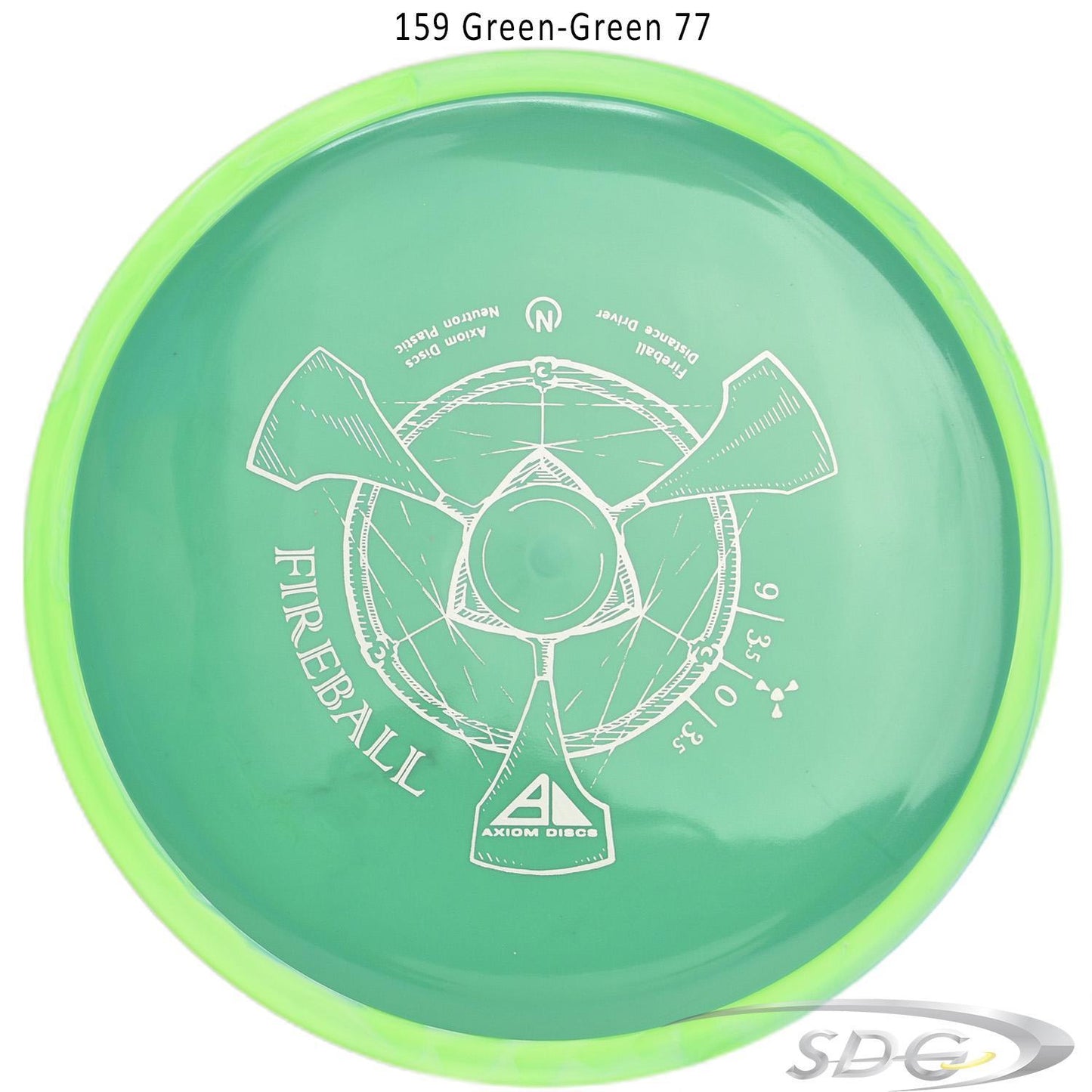 axiom-neutron-fireball-disc-golf-distance-driver 159 Green-Green 77