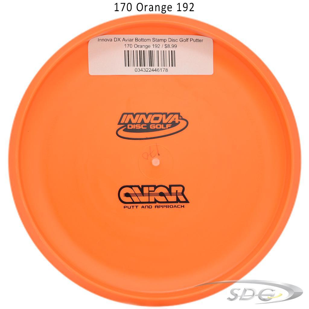 innova-dx-aviar-bottom-stamp-disc-golf-putter 170 Orange 192 