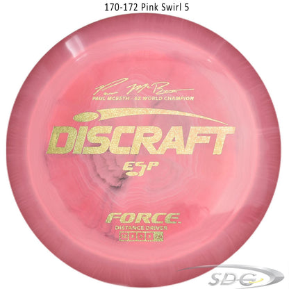 discraft-esp-force-6x-paul-mcbeth-signature-disc-golf-distance-driver 170-172 Pink Swirl 5