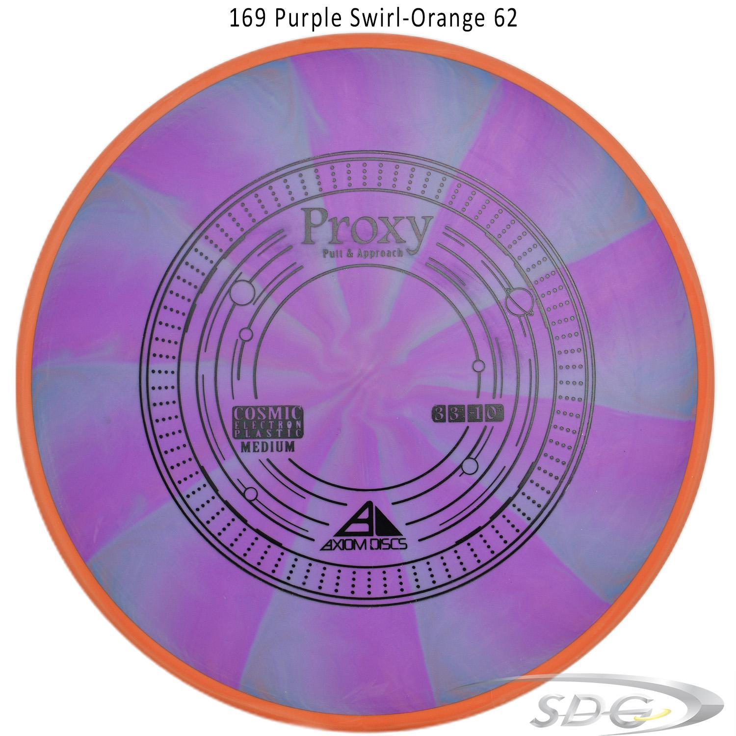 axiom-cosmic-electron-proxy-medium-disc-golf-putt-approach 169 Purple Swirl-Orange 62 