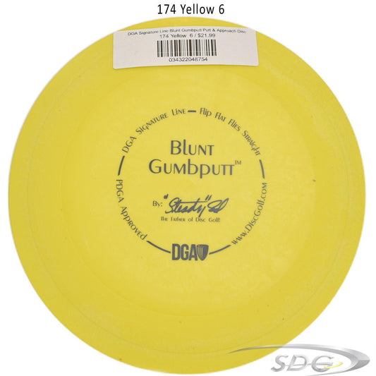 dga-signature-line-blunt-gumbputt-putt-approach-disc 174 Yellow  6 