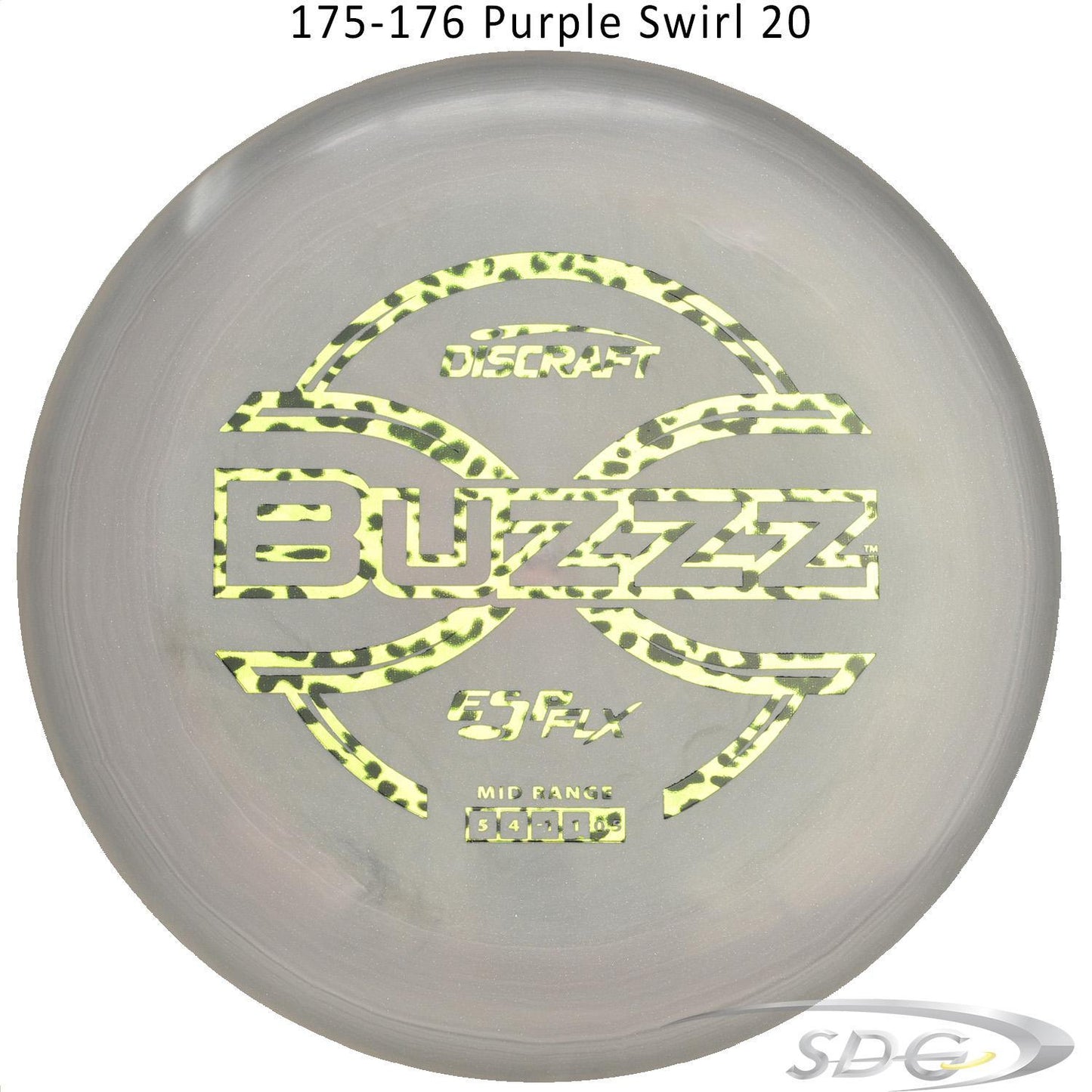dicraft-esp-flx-buzzz-disc-golf-mid-range 175-176 Purple Swirl 20