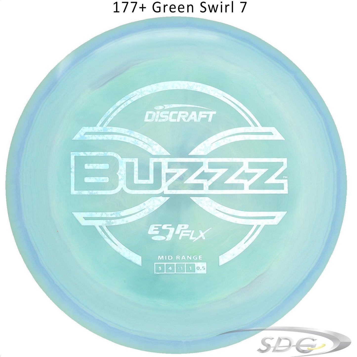 dicraft-esp-flx-buzzz-disc-golf-mid-range 177+ Green Swirl 7