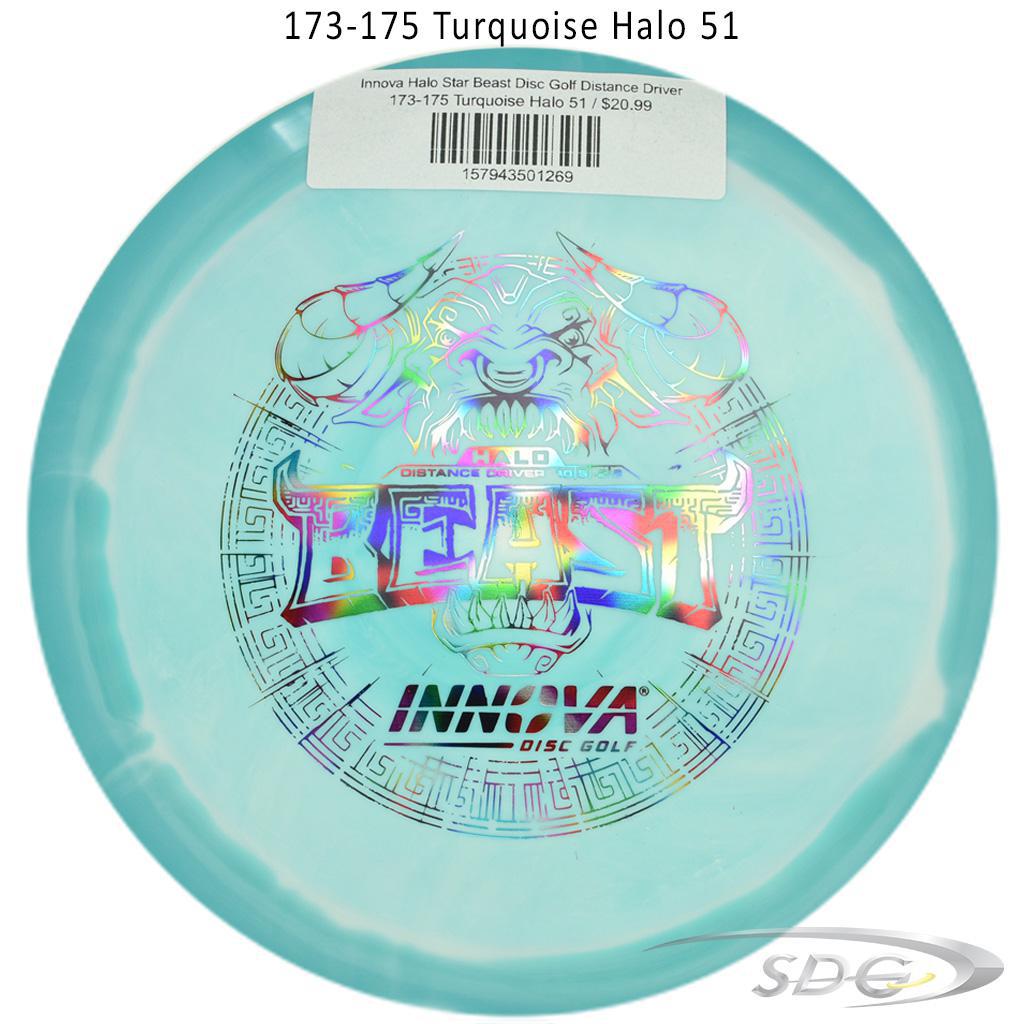 innova-halo-star-beast-disc-golf-distance-driver 173-175 Turquoise Halo 51