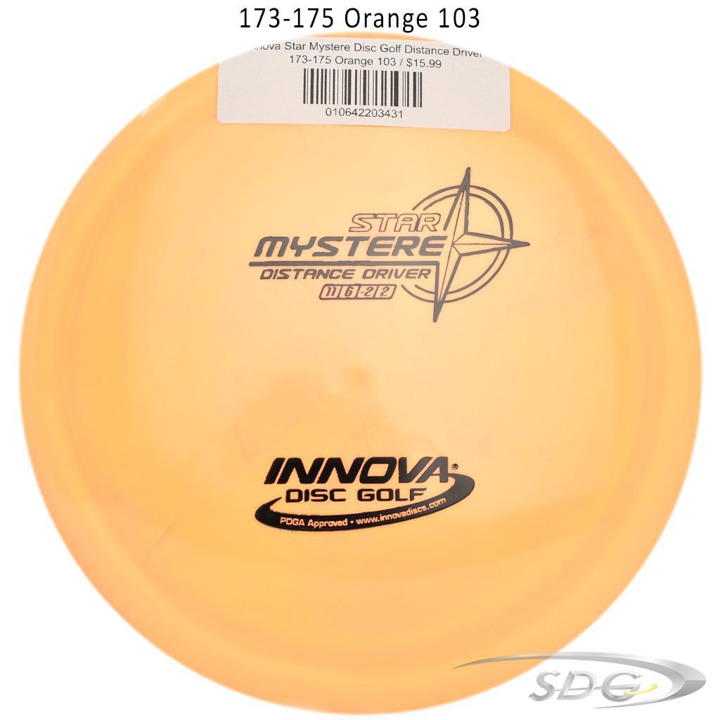 innova-star-mystere-disc-golf-distance-driver 173-175 Orange 103 