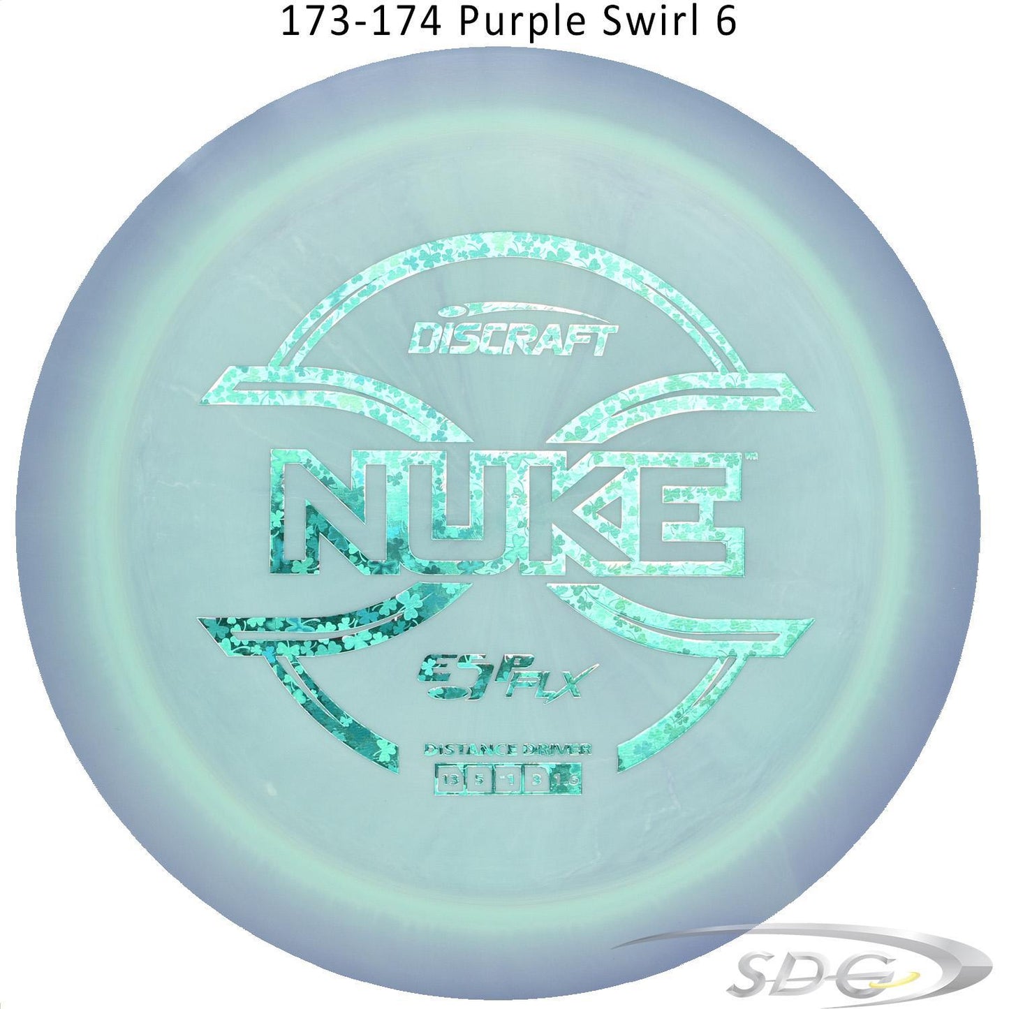 discraft-esp-flx-nuke-disc-golf-distance-driver 173-174 Purple Swirl 6 