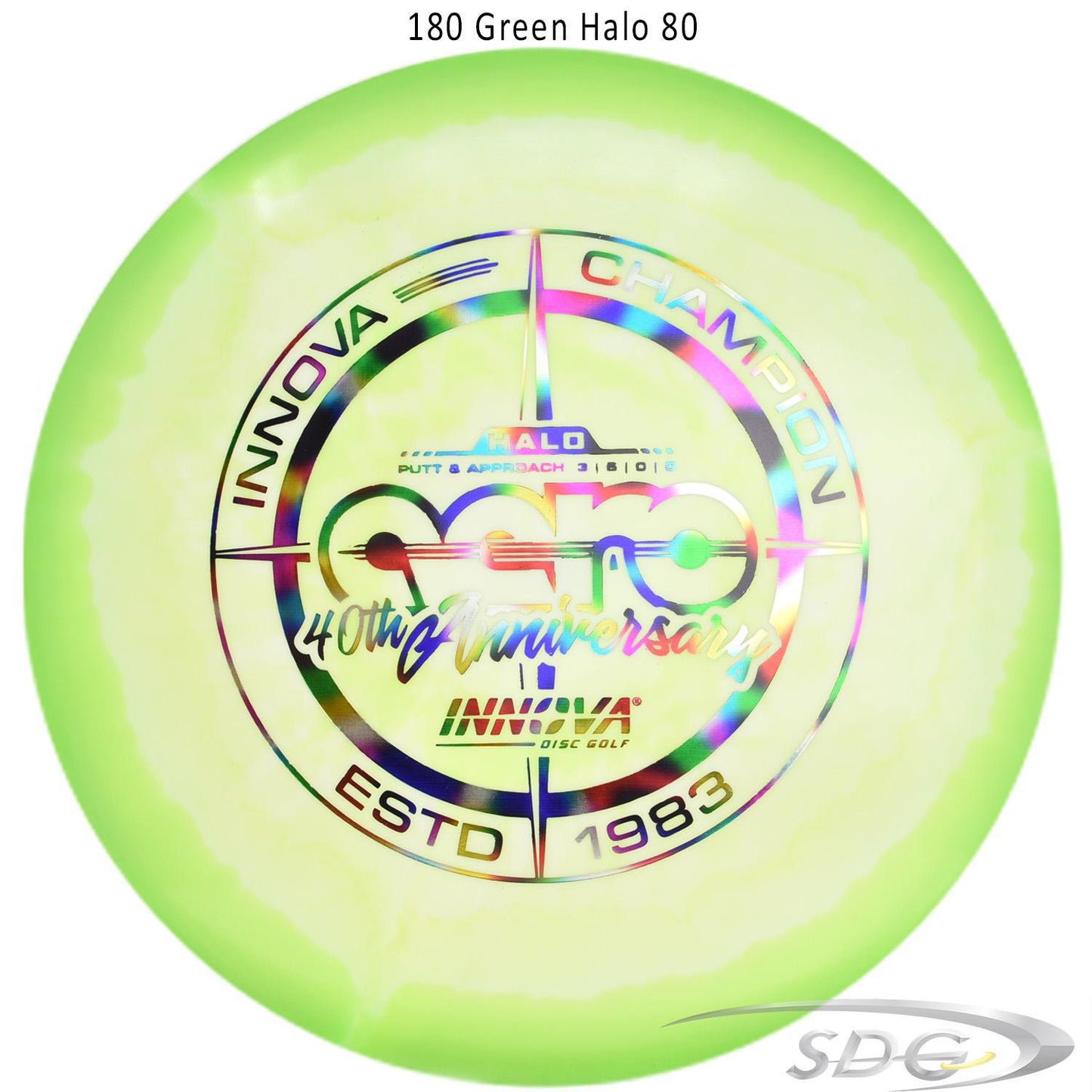 innova-halo-star-aero-40th-anniversary-le-disc-golf-putter 180 Green Halo 80 